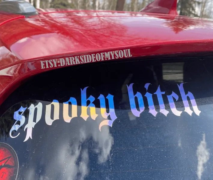 Spooky Bitch decal | spooky decal | Goth decals |  spooky babe | Bruja | Goth | Grunge decal | spooky life