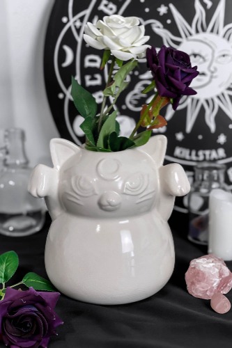 Ghost Kitty Vase | One Size / White / 100% Ceramic