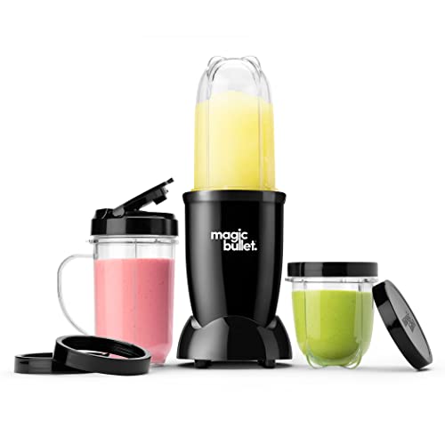 magic bullet Blender, Small, Black, 11 Piece Set - 11 Piece Blender Set - black