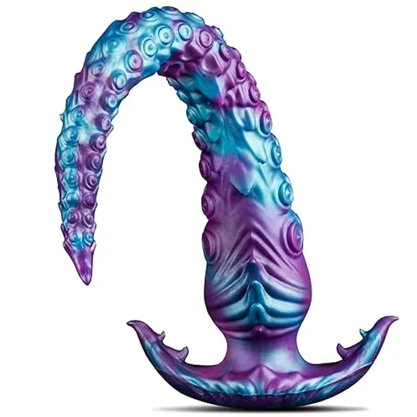 15.7 Inch Long Tentacle Dildo Butt Plug, Fantasy Monster Dildo with Wearable Base, Soft Silicone Deep Anal Toy for G-Spot Stimulation Prostate Massage, Butt Toy Anal Snake for Women Men Pleasure