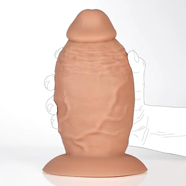 3.8'' Diameter Huge Thick Anal Dildo, 7.5 Inch Huge Silicone Girth Dildo Butt Plugs with Strong Suction Cup & No Balls for Deeper Anal Stretcher, Big Fat Dildos Anal Sex Toy for Experienced Men Women