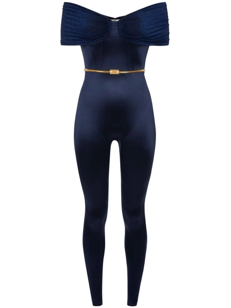 belted bustier jumpsuit