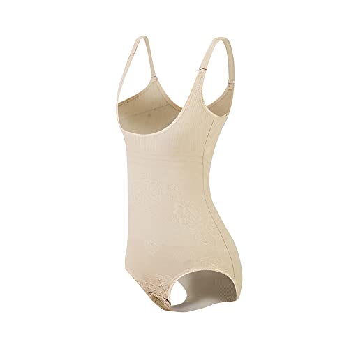 KSKshape Seamless Body Shaper Open Bust Shapewear Firm Control Bodysuit for Women - Beige - XX-Large