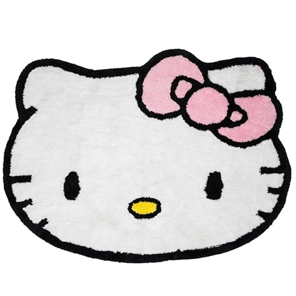 Hobby Lobby Hello Kitty Shaped Rug, 40 x 54 inches, Pink Bow, Polyester