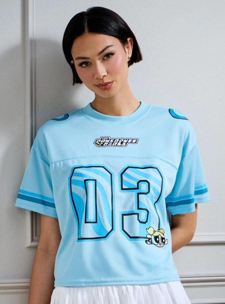 Bubbles Cropped Football Jersey