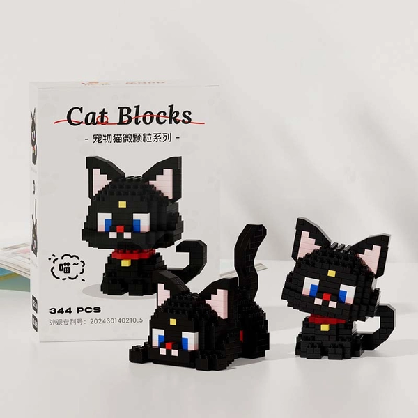 Cute Cat Building Blocks Kawaii Cat Toy Blocks - 9