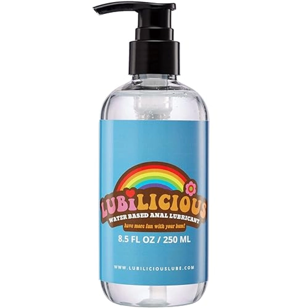 Lubilicious Water Base Lube 8.5 oz – Long-Lasting Water Based Lubricant with Pump Top – Discreet Personal Lubricant for Privacy – Smooth, Non-Sticky Water Based Lube for All Needs