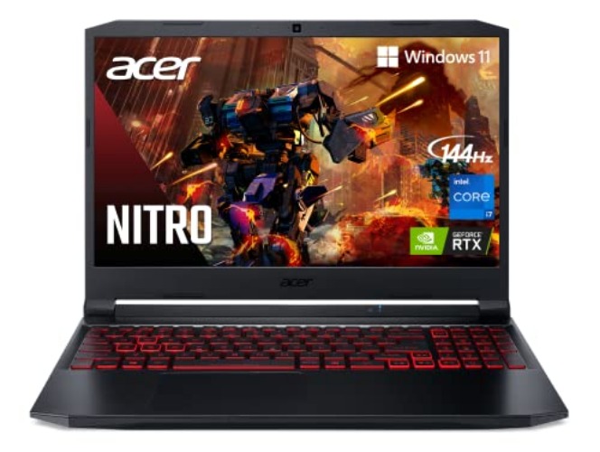 Acer Nitro 5 AN515-57-79TD Gaming Laptop | Intel Core i7-11800H | NVIDIA GeForce RTX 3050 Ti Laptop GPU | 15.6" FHD 144Hz IPS Display | 8GB DDR4 | 512GB NVMe SSD | Killer Wi-Fi 6 | Backlit Keyboard - i7-11800H / RTX3050