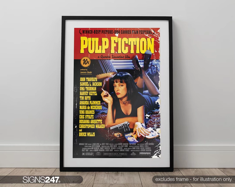 Pulp Fiction Poster Pulp Fiction Print Movie Prints for Cinema Rooms Wall Art Home Decor A0 A1 A2 A3 A4 A5 - Etsy UK