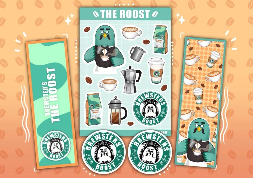 The Roost Coffee Sticker Sheet