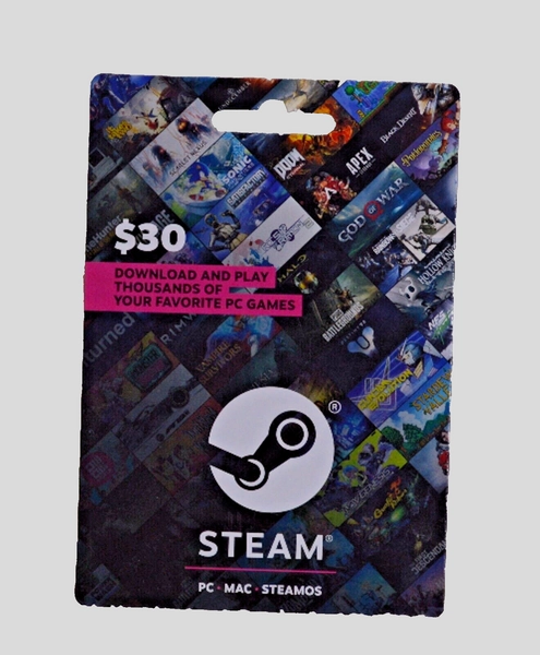 Steam Gift Card Pc Prepaid Gift Card Game Card Game Gift Card $30