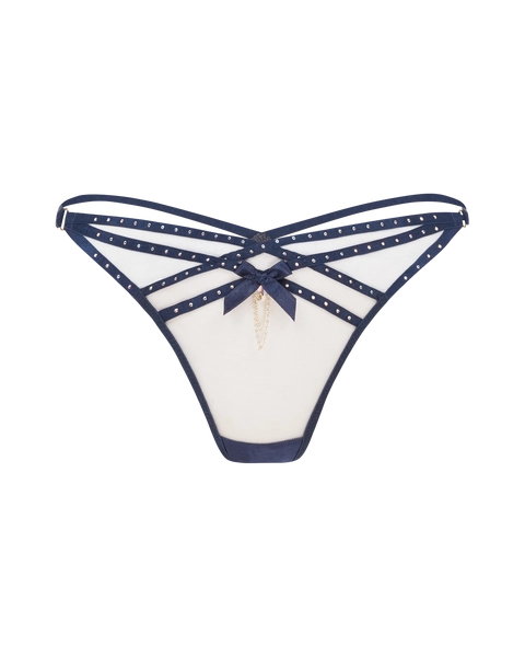 Rubi Thong in Nude/Navy | By Agent Provocateur