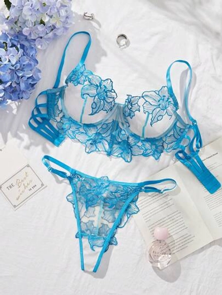 2pcs Women Skin-Toned Sexy Lingerie Set