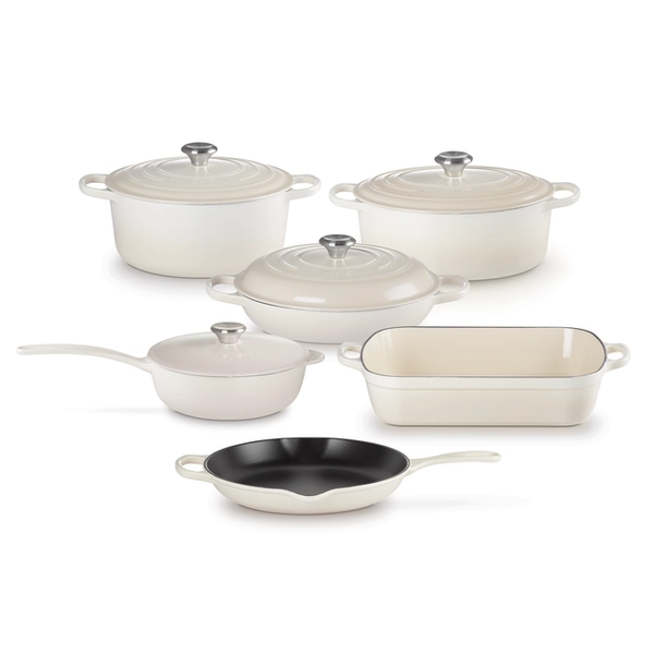 10-Piece Enamelled Cast Iron Cookware Set