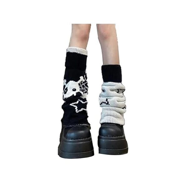 B&W leg warmers