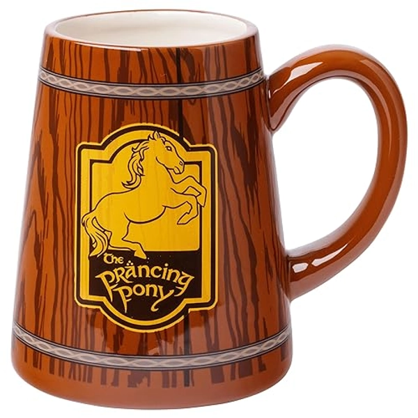 Silver Buffalo Lord of the Rings Prancing Pony Ceramic 3D Sculpted Mug, 20 Ounces