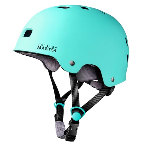 OutdoorMaster Skateboard Cycling Helmet - Two Removable Liners Ventilation Multi-Sport Scooter Roller Skate Inline Skating Rollerblading for Kids, Youth & Adults - mint Green 
