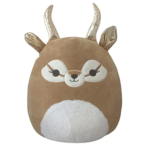 Squishmallows Original 14-Inch Kieli Tan Antelope with Cream Belly - Large Ultrasoft Official Jazwares Plush - Antelope