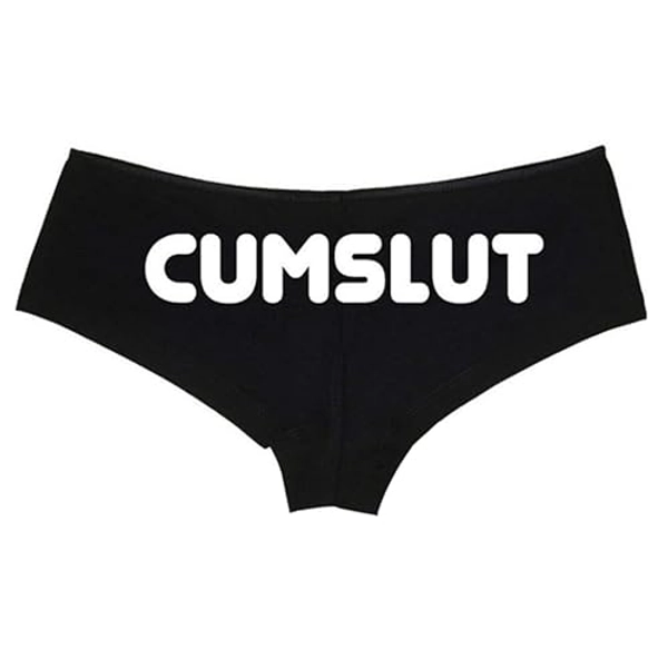 Cutebility Women Underwear Sexy Womens Back Funny Letters Printed G-String Low Waist Plus Size Briefs Underwear