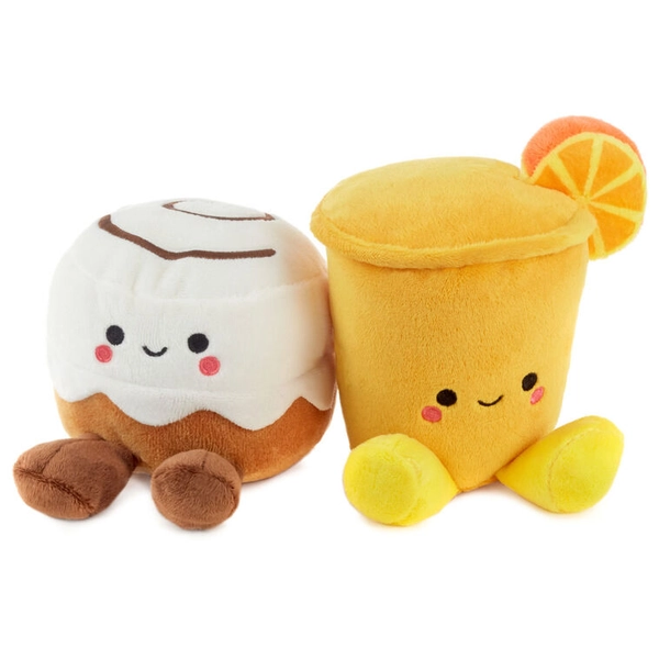Better Together Cinnamon Roll and Orange Juice Magnetic Plush Pair, 5"