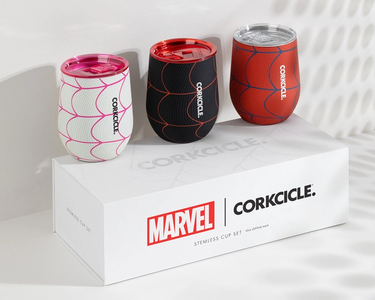 Spider-Man Stainless Steel Wine Glass Gift Set