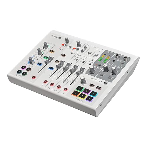 Yamaha AG08 White 8-Channel Live Streaming Loopback Mixer/USB Interface with Steinberg Software Suite - AG08 - White