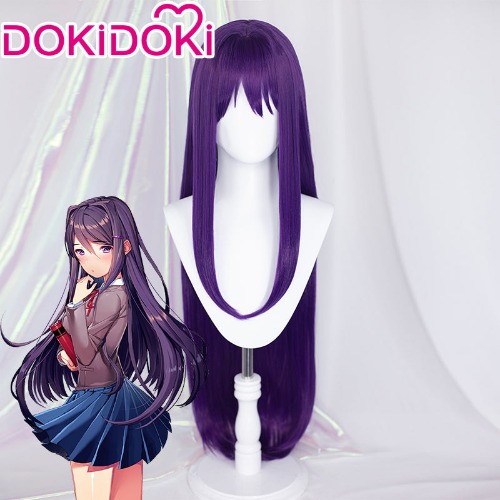 DokiDoki GAME Literature Club Cosplay Yuri Cosplay Wig Long Purple Hair | Yuri-PRESALE