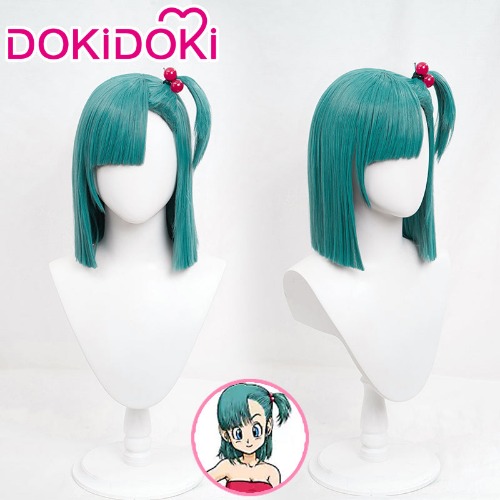 DokiDoki Anime Dragon Ball Cosplay Bulma Wig Blue Short Hair | Bulma-PRESALE