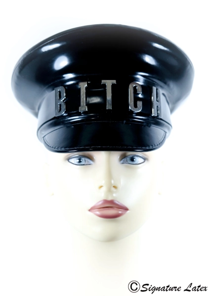 Latex Military hat with Custom wording.