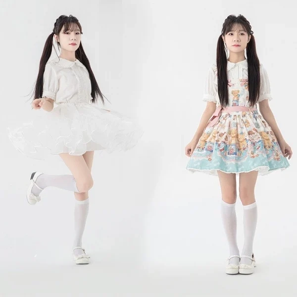 [$18.99]White  40cm Daily Lolita Petticoat