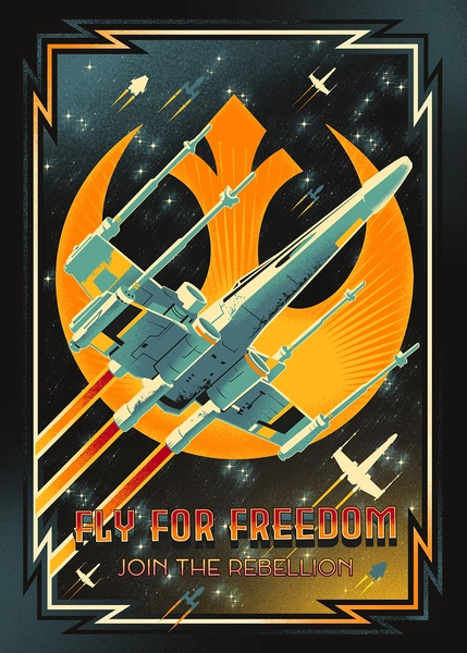 'Fly for Freedom' Poster, picture, metal print, paint by Star Wars | Displate
