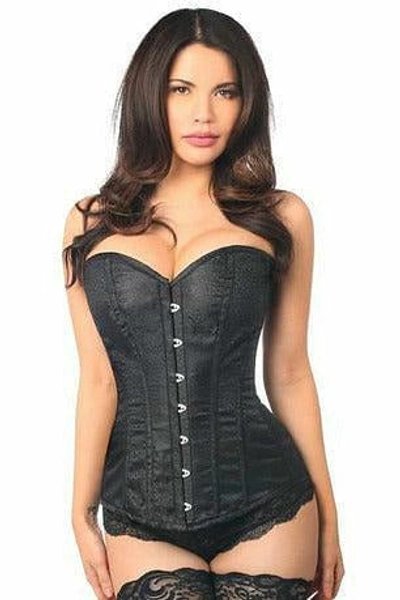 Lavish Black Brocade Corset