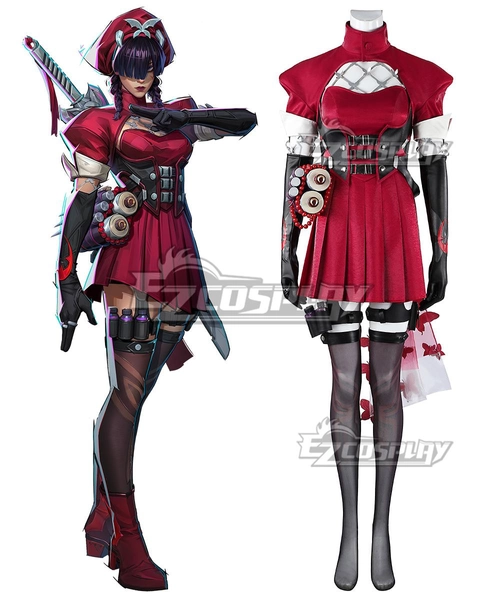 Marvel Rivals Psylocke Blood Kariudo Red Cosplay Costume