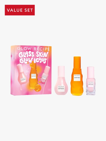 Glass Skin Glow Icons Set