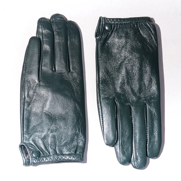 Women's Ladies 100%Real Leather Shrink Button Wrist Tactical Touch Screen Gloves