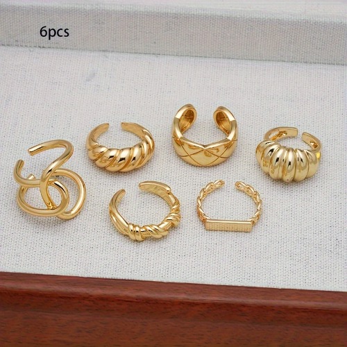 6pcs Gold Rings
