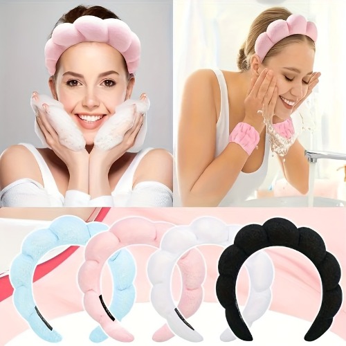 3PCS Spa Headband And Wristbands