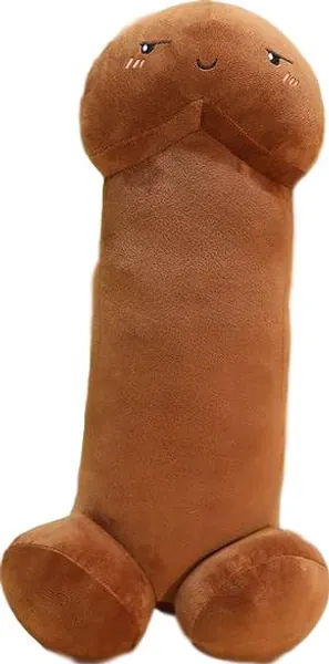 Giant Erect D Pillows (8 VARIANTS, 4 SIZES) by Subtle Asian Treats - Brown (Shy) / 35" / 100 cm