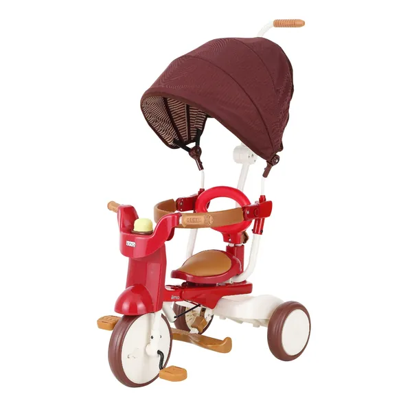 iimo 3-in-1 Foldable Tricycle with Canopy by iimo USA store - Eternity Red