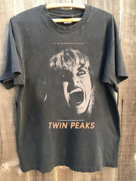 Twin Peaks Laura Palmer charcoal Unisex Classic Style T shirt vtg NH14858