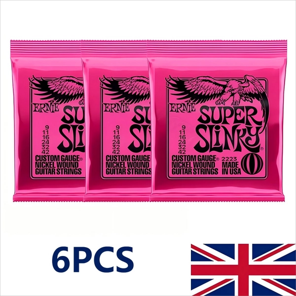 6x Sets Ernie Ball 2223 Super Slinky Nickel Wound Electric-Guita<wbr/>r Strings 9-42.
