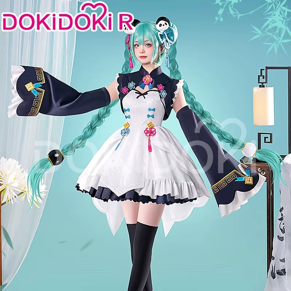 Mikuu-panda cosplay traje, dokidoki-r mikku vestido, bonito lolita peruca, para as mulheres - AliExpress 200000532