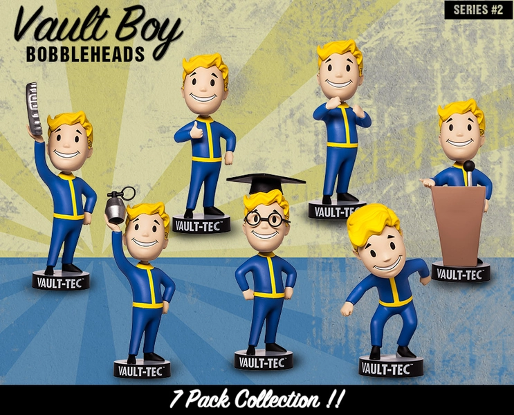 Fallout® 4: Vault Boy 111 Bobbleheads - Series Two 7 Pack