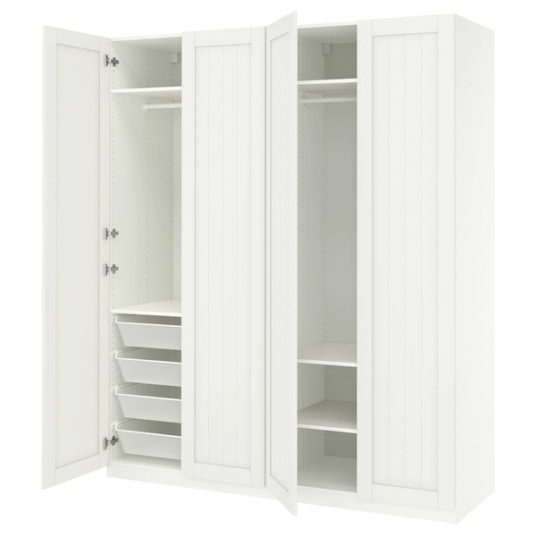 PAX / GULLABERG Schrankkombination - weiß/weiß 200x60x236 cm