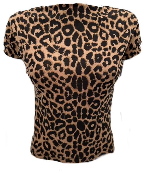 Boatneck Sweater in Leopard