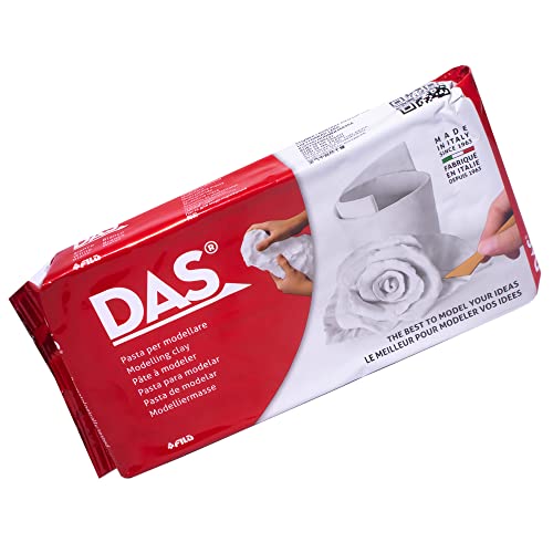 DAS Air Hardening Modeling Clay, 2.2 lb Block, White (387500) - 2.2 Lb. White