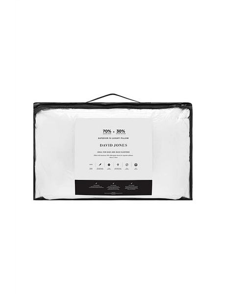 David Jones Superior 70 Goose Down & Feather Luxury Standard Pillow | David Jones