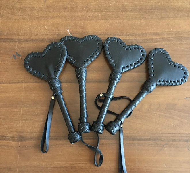 Leather Heart paddle Genuine leather, Handmade