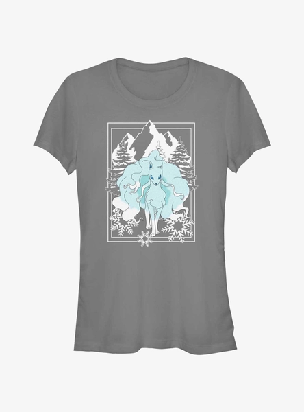 Pokemon Ninetales Winter Scene Girls T-Shirt - M