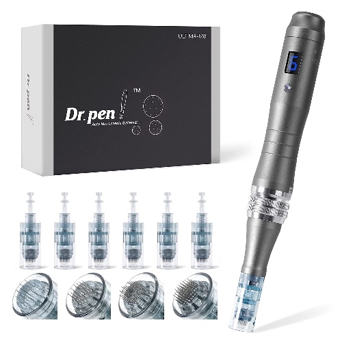 Dr. Pen Ultima M8 Professional Microneedling Pen, Wireless Derma Auto Pen, Skin Care Tool Kit for Face and Body, 6 Cartridges (3pcs 16pin 3pcs 36pin),1 Count (Pack of 1) - Dr Pen M8-6pc